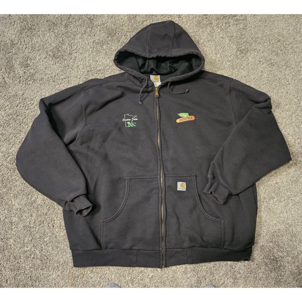 Vintage Carhartt Thermal Lined Heavyweight Hooded Workwear Sweatshirt Size 3XL?